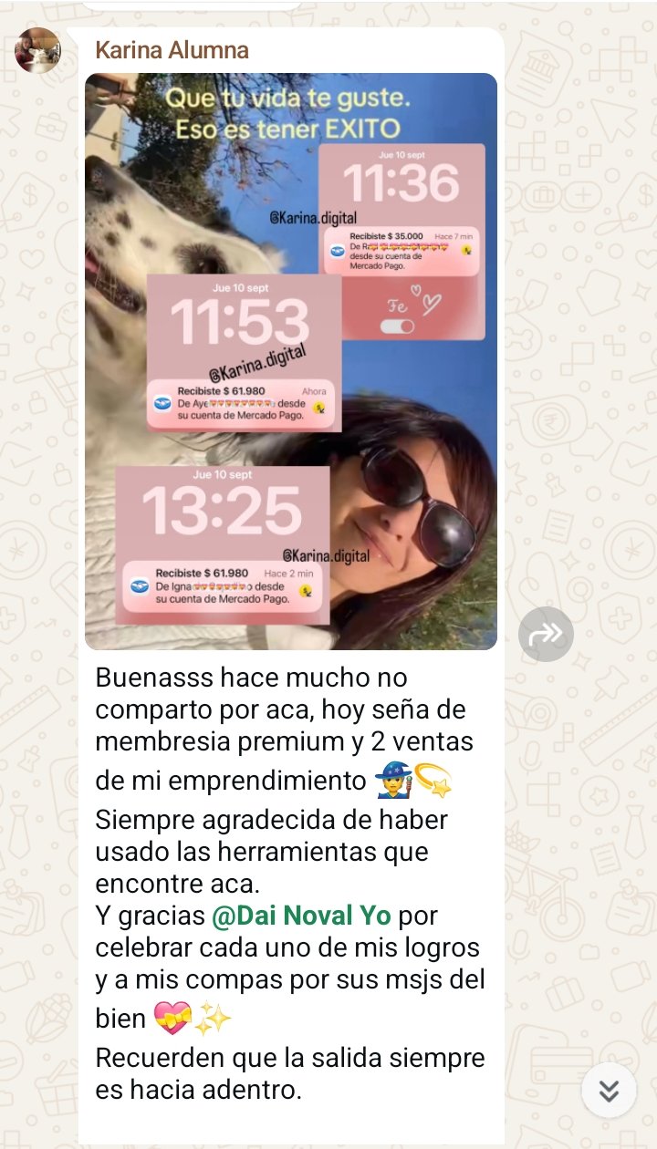 Captura real de testimonio 5 en la comunidad ALIPRO
