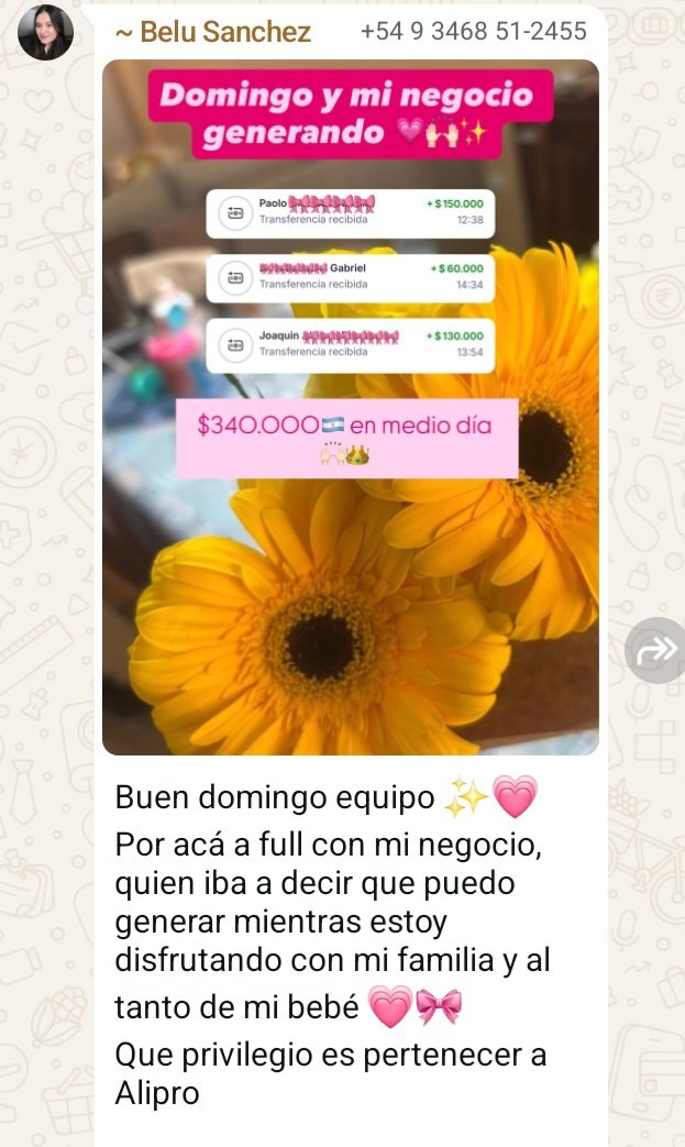 Captura real de testimonio 8 en la comunidad ALIPRO